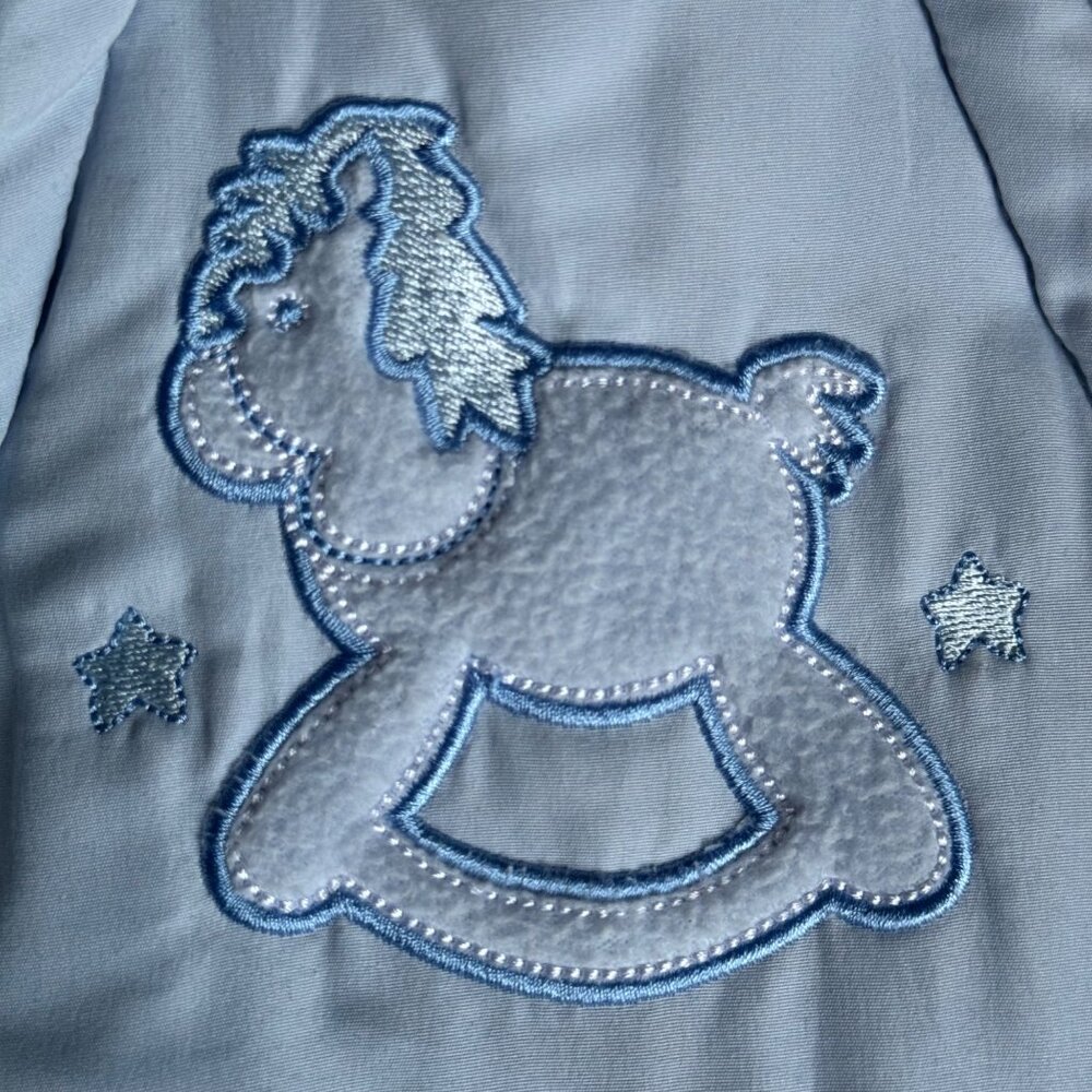 Le Petit Rothschild Infant Snowsuit 6mo Attached Mittens Booties Puffer Bunting - Picture 10 of 14